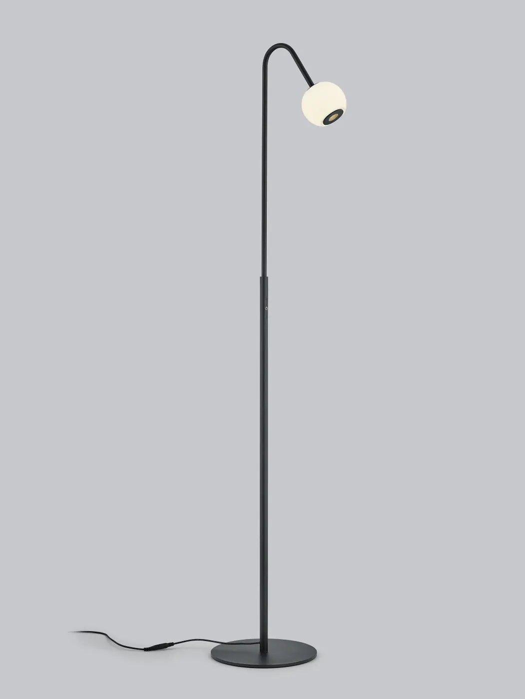 LED-Stehleuchte Bono Weiss, Schwarz von Helestra Aluminium, Opalglas ca. 34x141cm