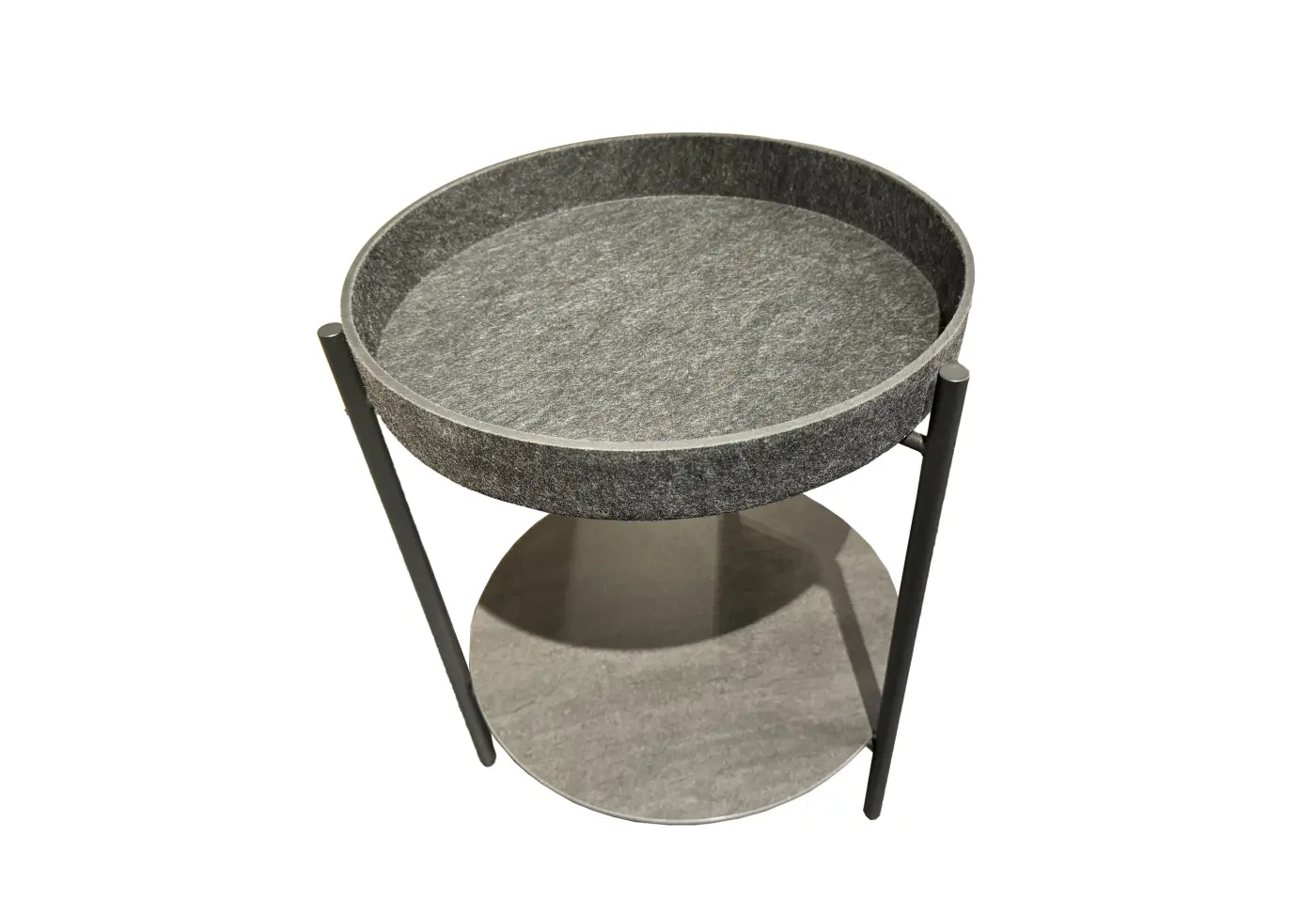 Couchtisch 15880 Metall anthrazit matt Keramik basalto, 6 mm ca. 40x49cm