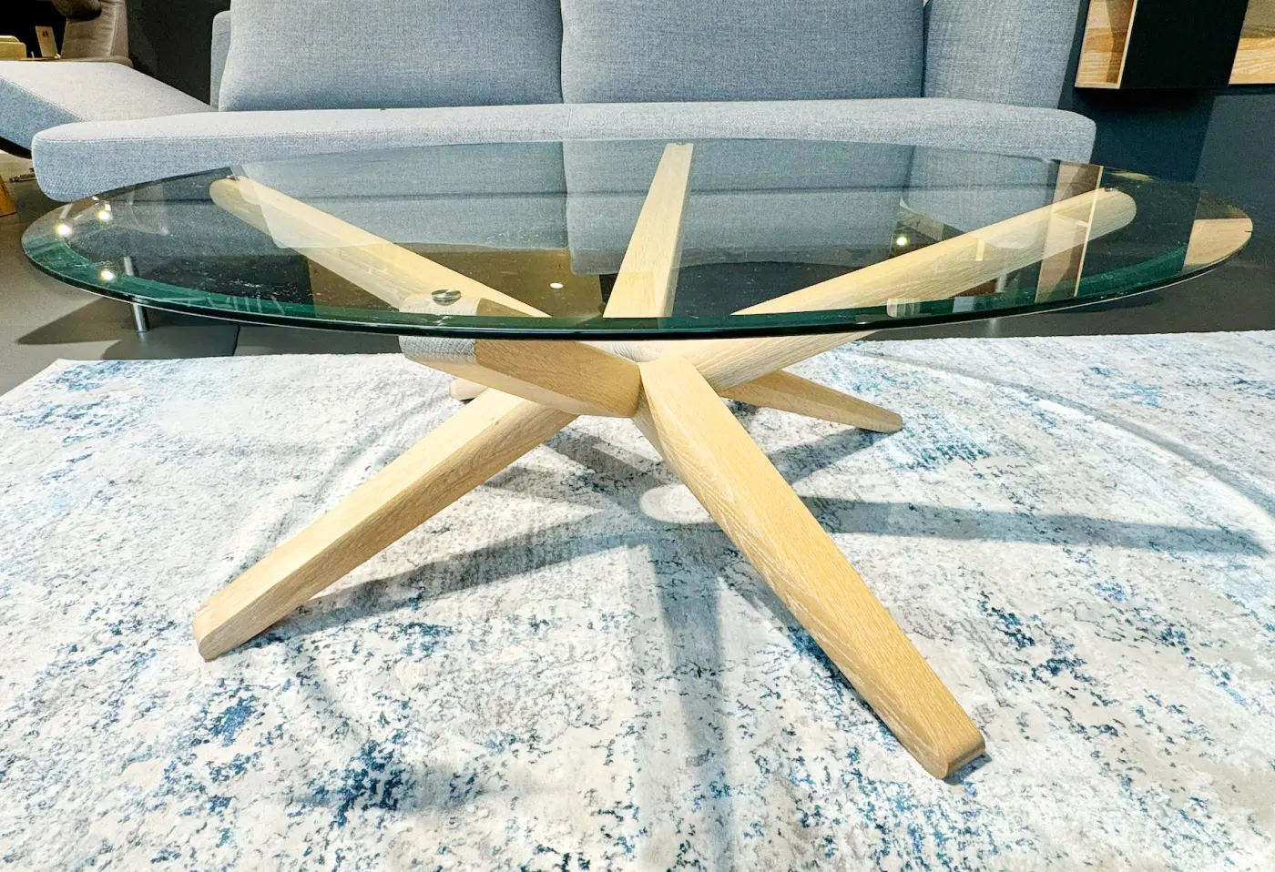 Couchtisch Stern von Team 7 EI-W Eiche Weissöl (PG 5) ca. 105x39,5cm