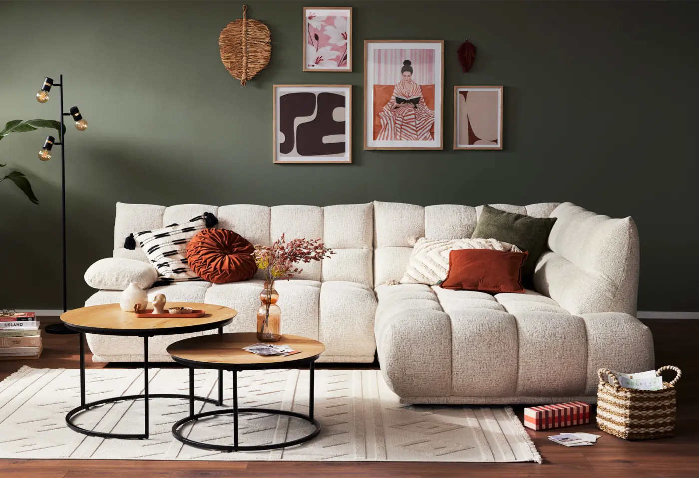 Polstergarnitur Roomio No. 4140 358/15 natur beige von Roomio ca. 279x184cm