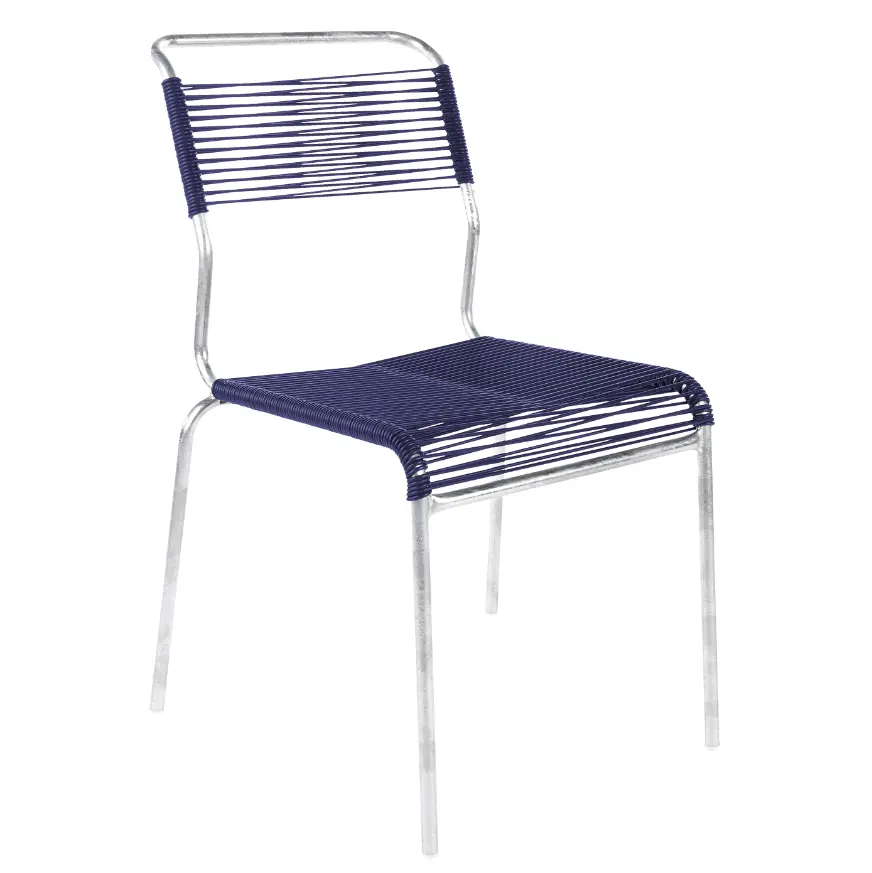 Spaghetti-Stuhl Säntis Blau von Schaffner Kunststoff ca. 44x85x61cm