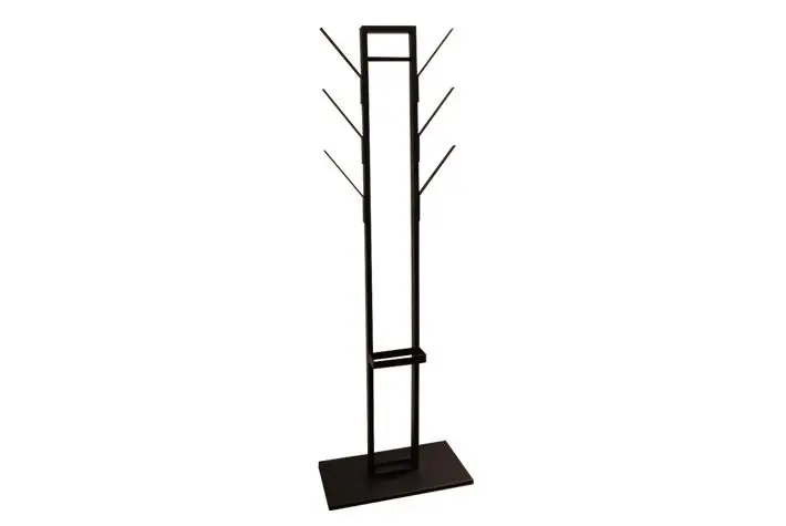 Kleiderständer 6497.1. Schwarz matt Stahl pulverbeschichtet ca. 56x165x28cm