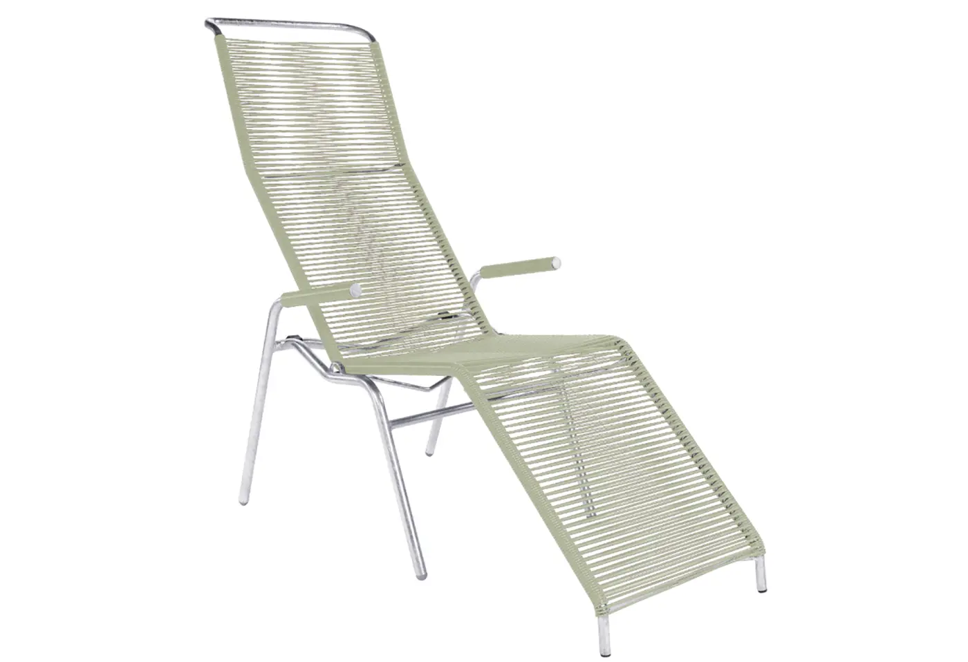 Spaghetti-Liege Säntis Pastellgrün von Schaffner Kunststoff ca. 184x64cm