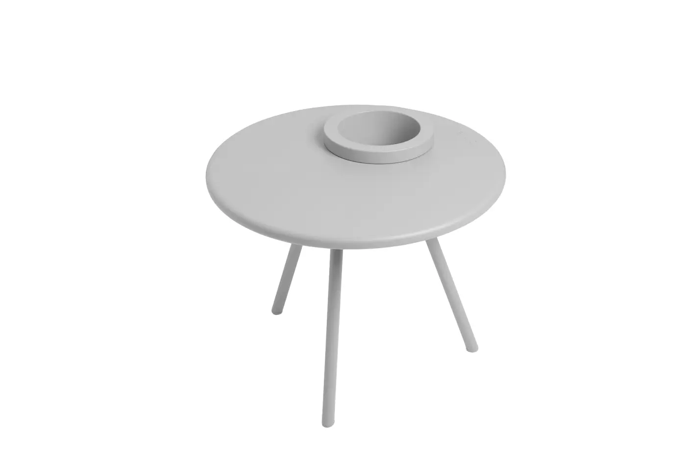 Beistelltisch Bakkes Light Grey von Fatboy Polyethylen ca. 60x60x49cm