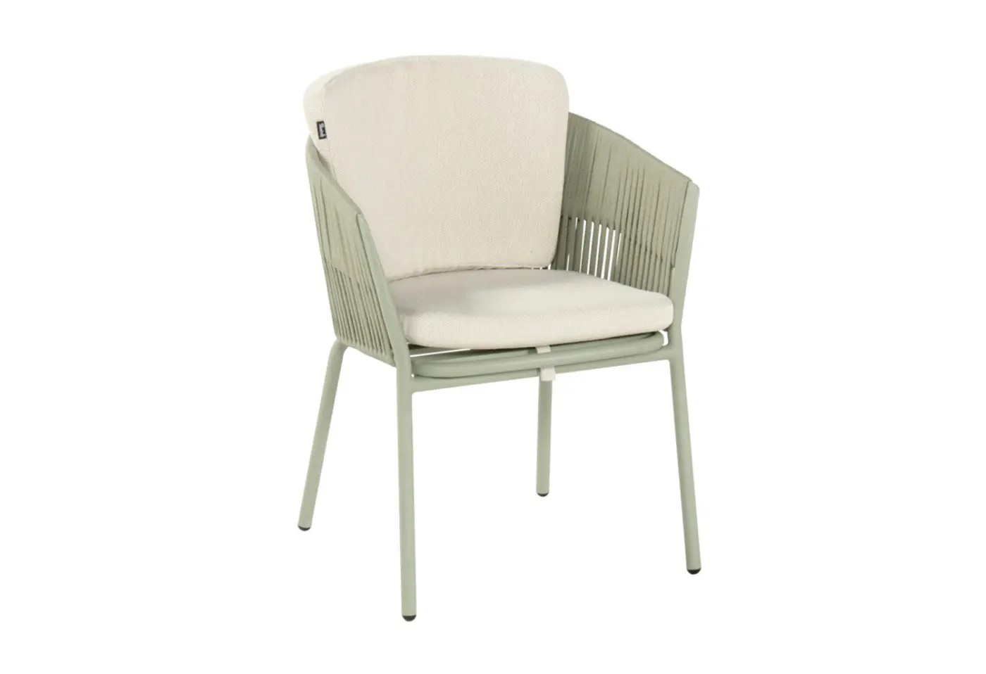 Stuhl Sevilla Soft green von Hartman Outdoor Kissen beige Rückenlehne Olefin rope