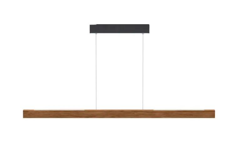 LED-Pendelleuchte 1295.18 Braun Nussbaum, Edelstahl ca. 131x150cm