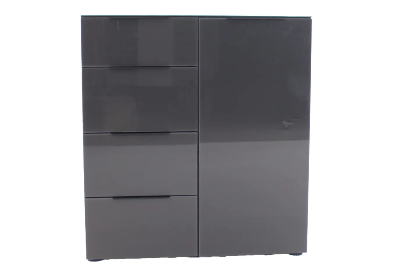 Kommode Studen Anthrazit Glas, Melaminharzbeschichtung ca. 90x98,7x40cm