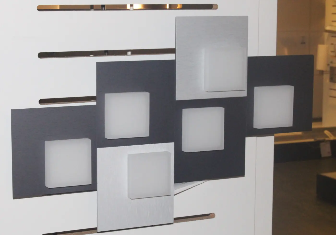 LED-Deckenleuchte 12783.. Anthrazit matt eloxiert Aluminium ca. 56,5x35x5,5cm