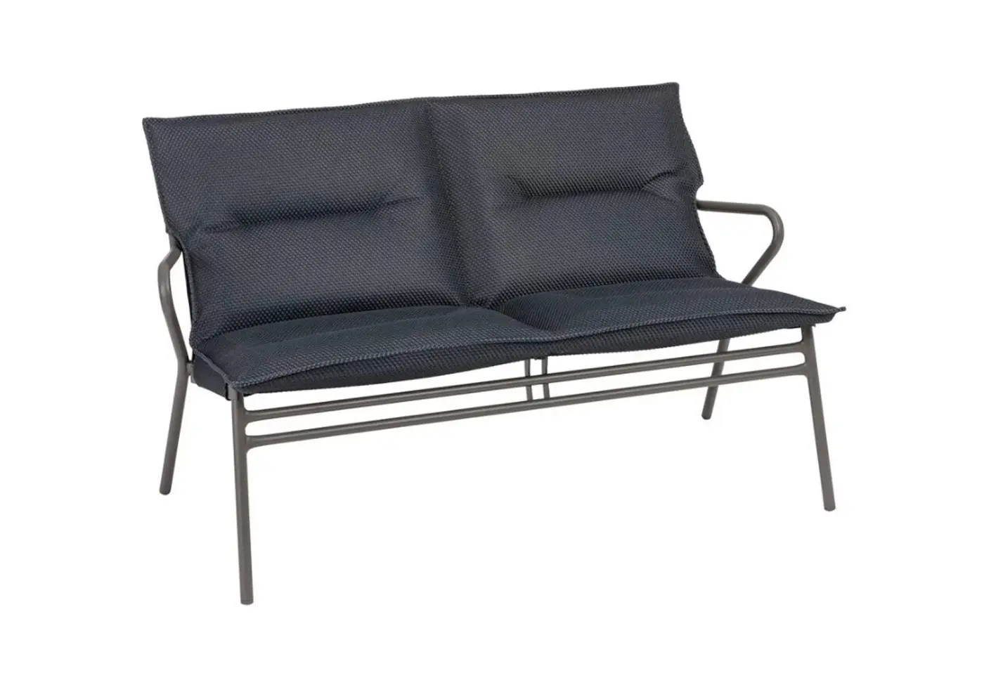 Loungebank Vence Dark Grey von Lafuma Batyline DUO + Polsterauflage BeComfort ca. 123x70x69cm