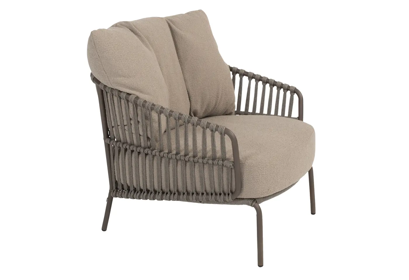 Sessel 23169.1 Taupe 100% Polypropylen (Olefin) Geflecht aus Rope-Schnur 100% Polypropylen (Olefin) ca. 84x86x96cm