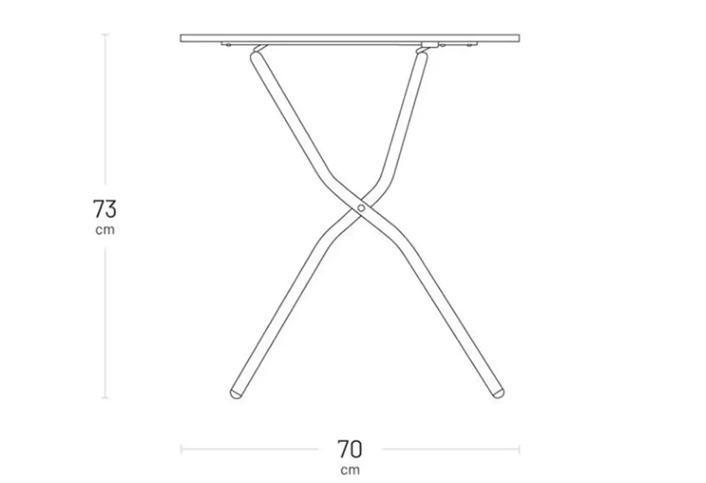Tisch Balcony Moss von Lafuma verzinkter Stahl ca. 64x72x70cm