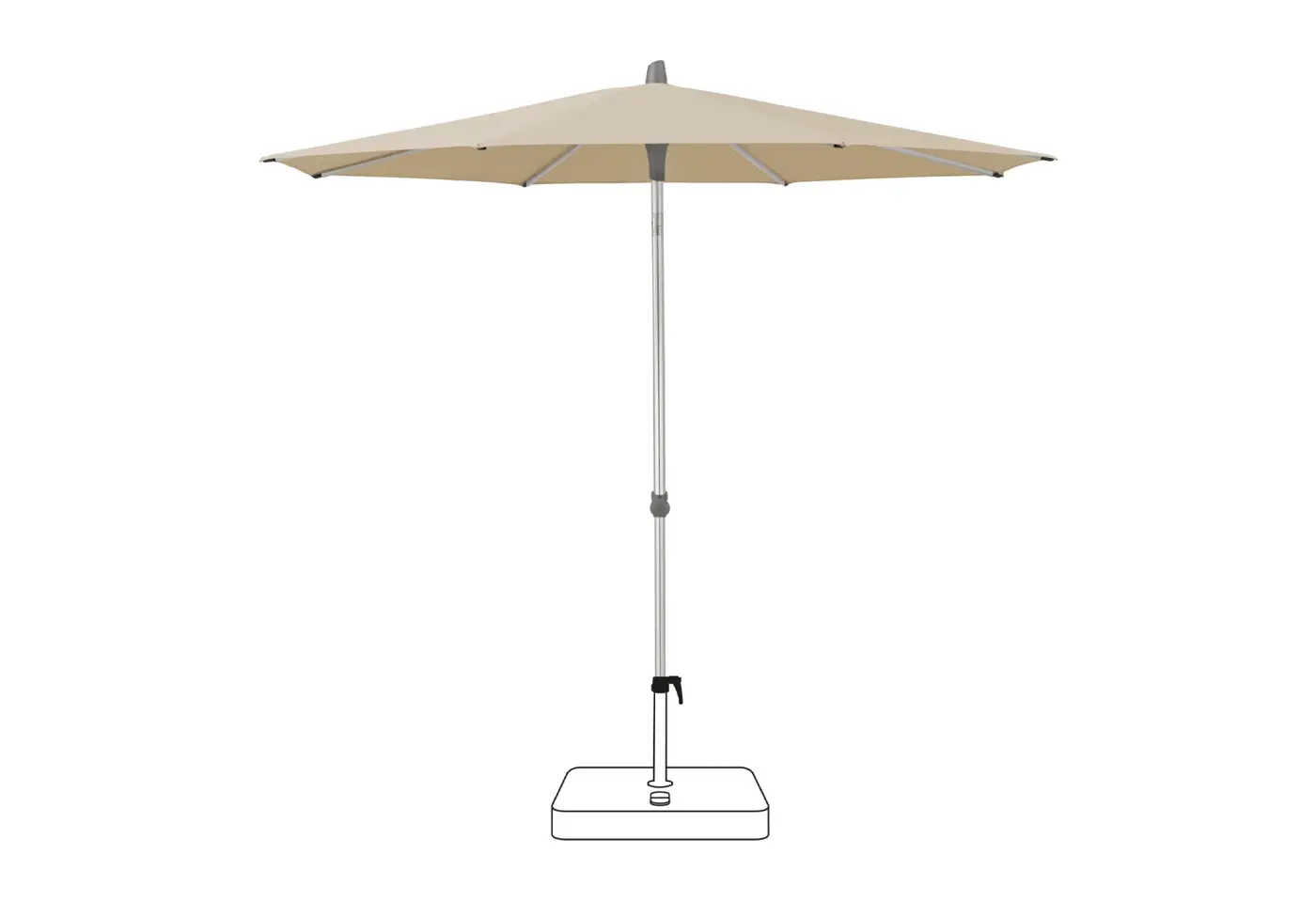 Sonnenschirm Alu-Smart von Glatz ca. 250x200cm