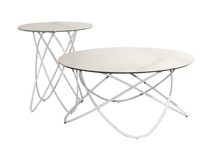 2-Satztisch 21355 calacatta Keramik ca. 75x36cm