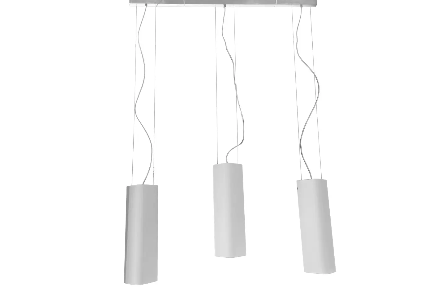 Hängeleuchte 14790120.. Weiss Metall, Glas ca. 100cm