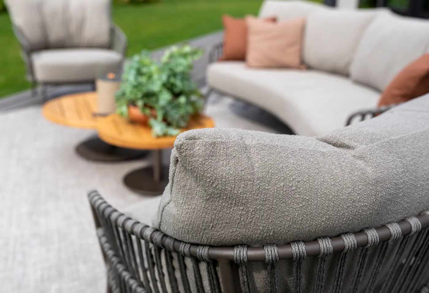 Bank 23169.2 Taupe 100% Polypropylen (Olefin) Geflecht aus Rope-Schnur 100% Polypropylen (Olefin) ca. 226x109x96cm
