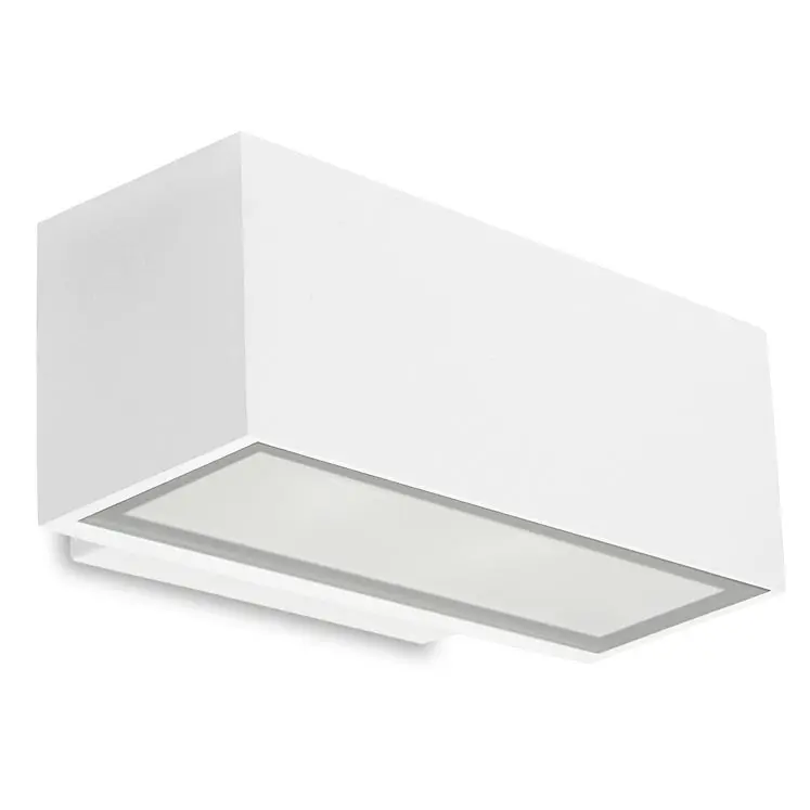 Aussenwandleuchte 9141 Weiss Aluminium, Glas ca. 22x9cm