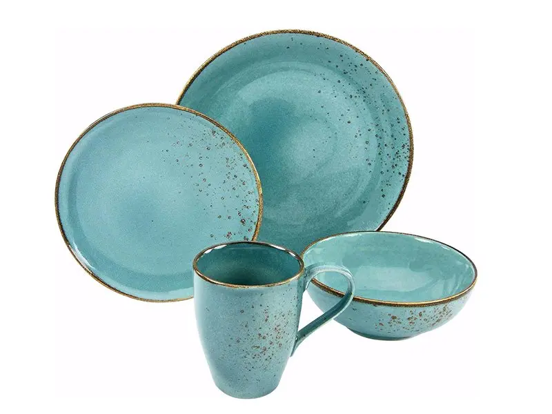 Dessertteller/21 Nature Wasserblau Wasserblau Steinzeug Dessertteller/21 Nature Wasserblau Wasserblau Steinzeug