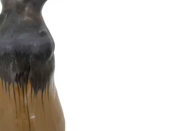 Vase 16235 Braun, Gelb, Schwarz Keramik ca. 35x70x33cm