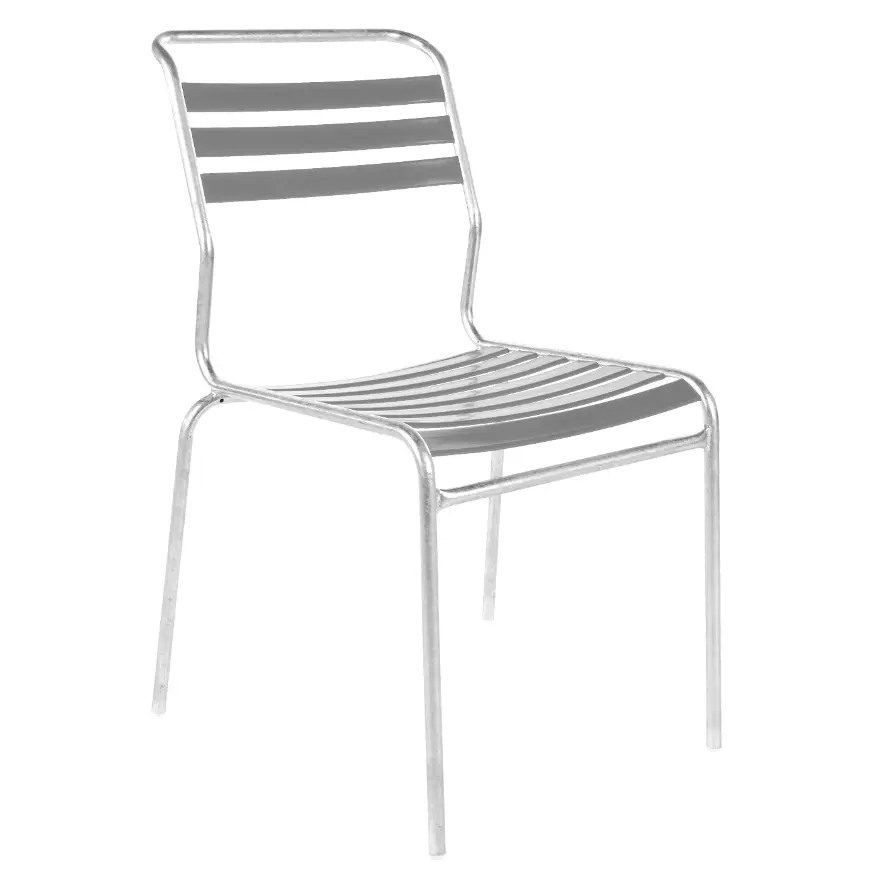 Lättlistuhl Säntis Alusilber von Schaffner Kunststoff ca. 44x85x60cm