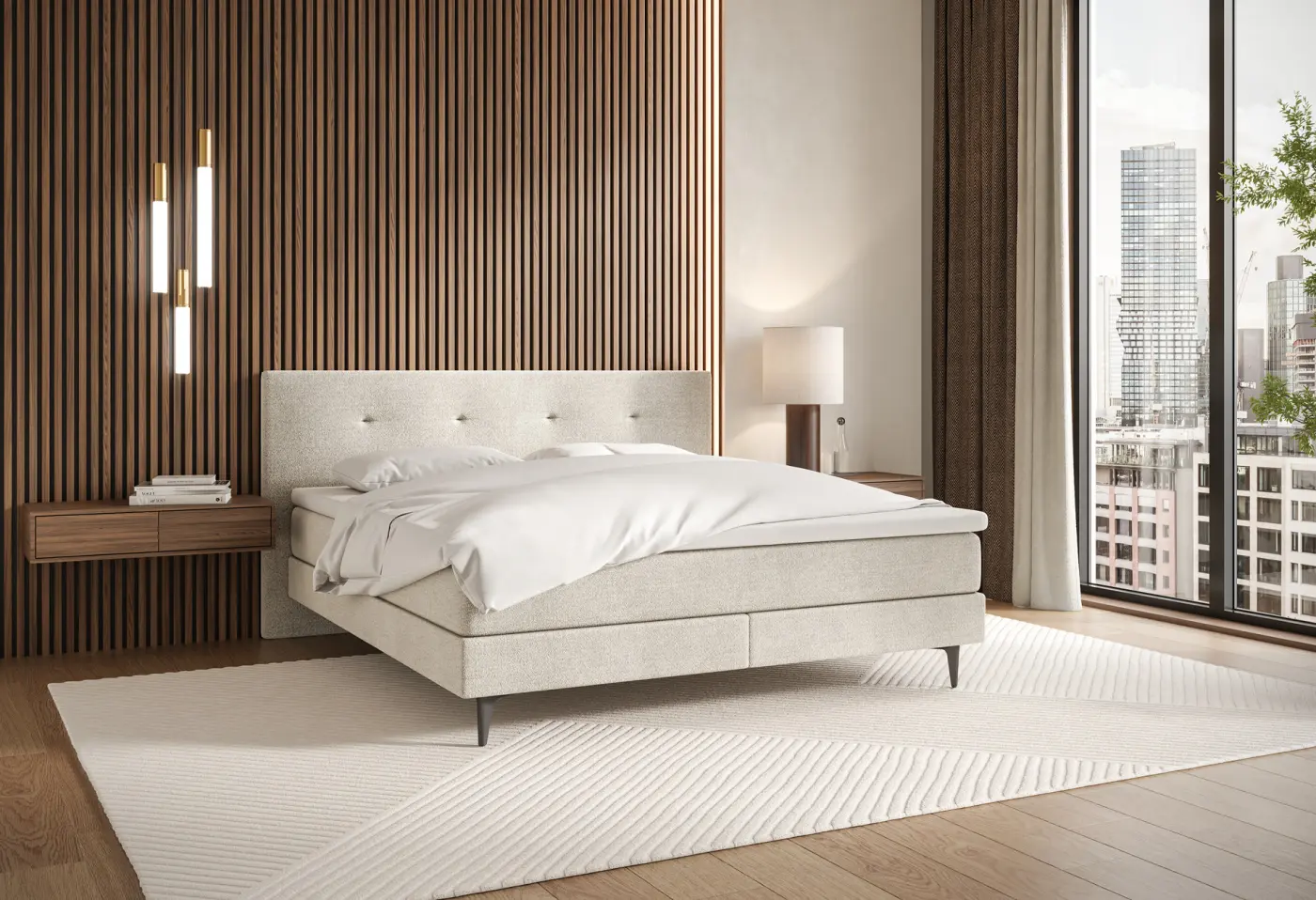 Boxspringbett Cosynights von Roviva Stoff Selection Speciale 2565 ca. 180x200cm