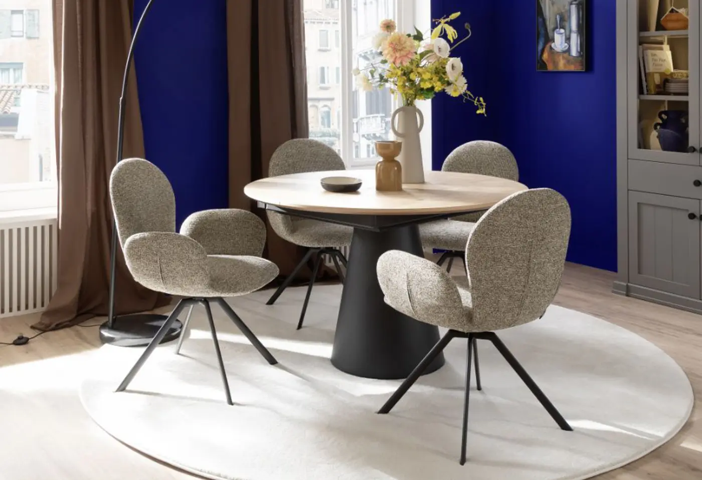 Esstisch Ancona von Schöner Wohnen Wildeiche Furniert hell geölt ca. 120x120x120x76cm