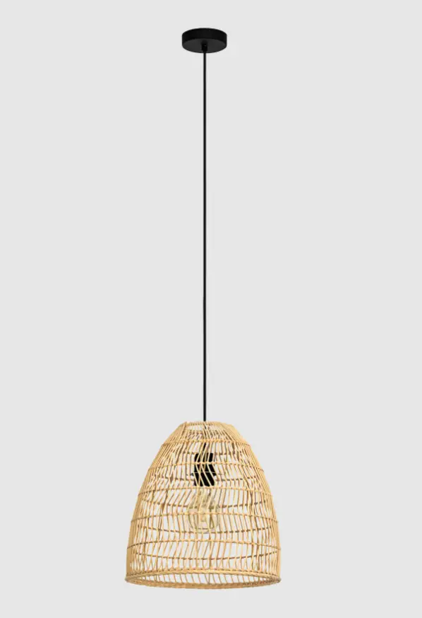 Hängeleuchte Roomio 780912 Braun, Schwarz von Roomio Metall, Bambus ca. 33x110cm