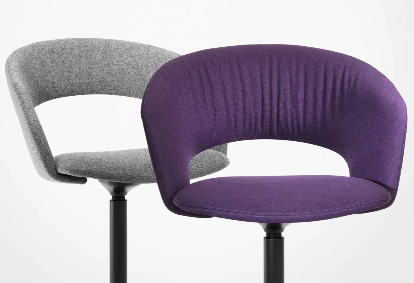 Drehstuhl Calina von Girsberger Step Melange "Lila-schwarz" ca. 63x79x59cm