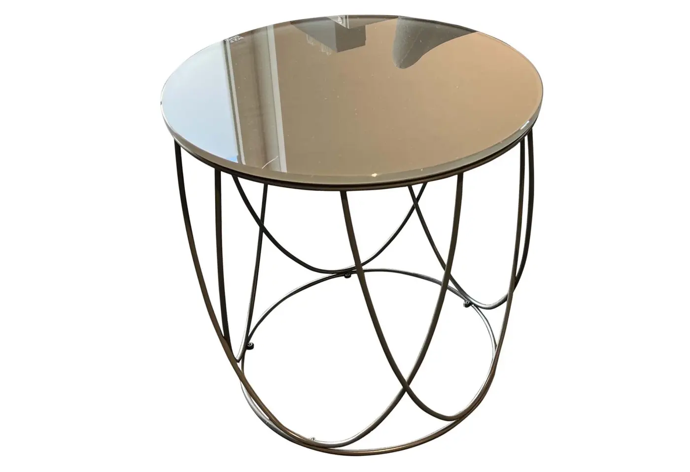 Beistelltisch 8770 von Rolf Benz Glas Optiwhite 10 mm ca. 40x40cm
