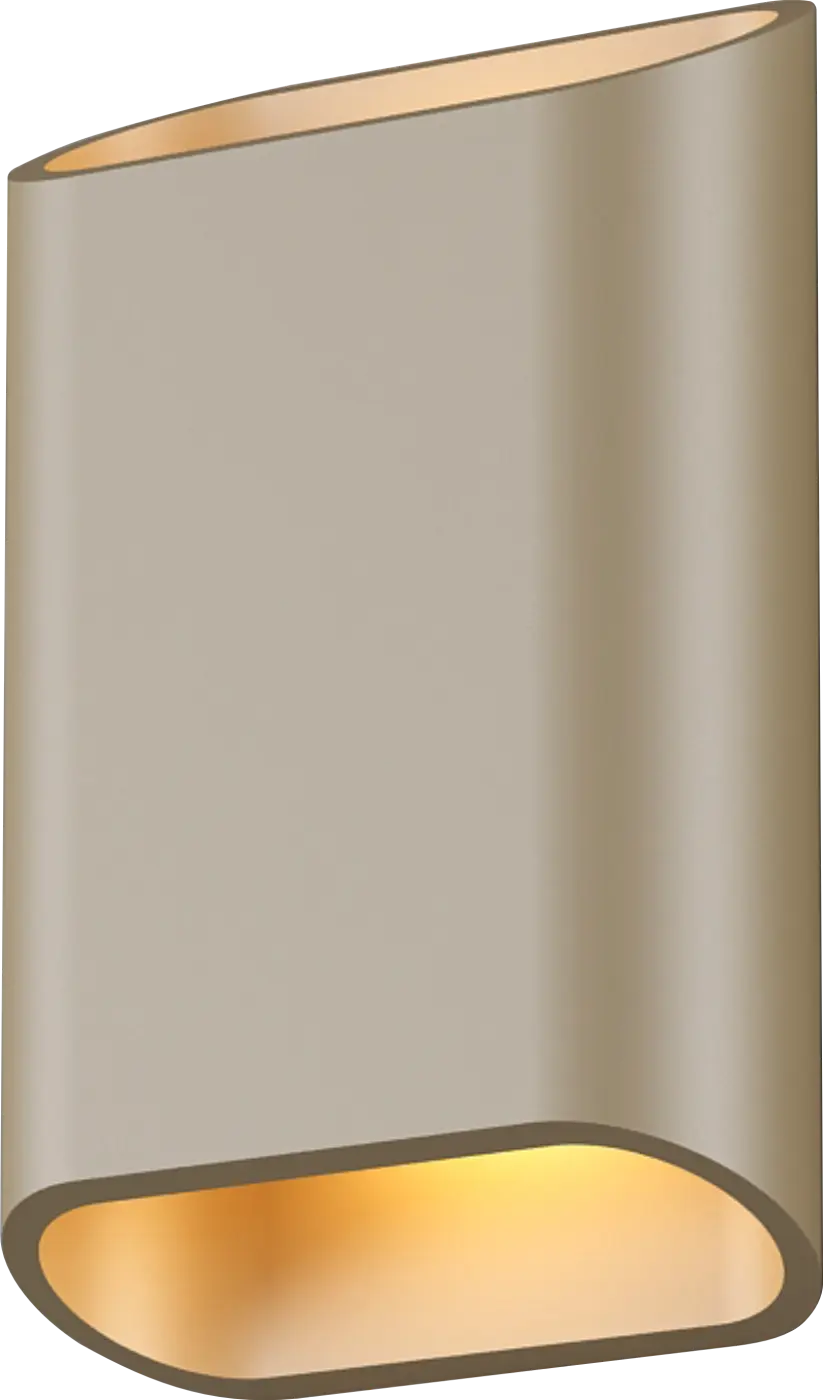 LED-Wandleuchte 22338.1 Champagner Aluminium ca. 14,5x20cm