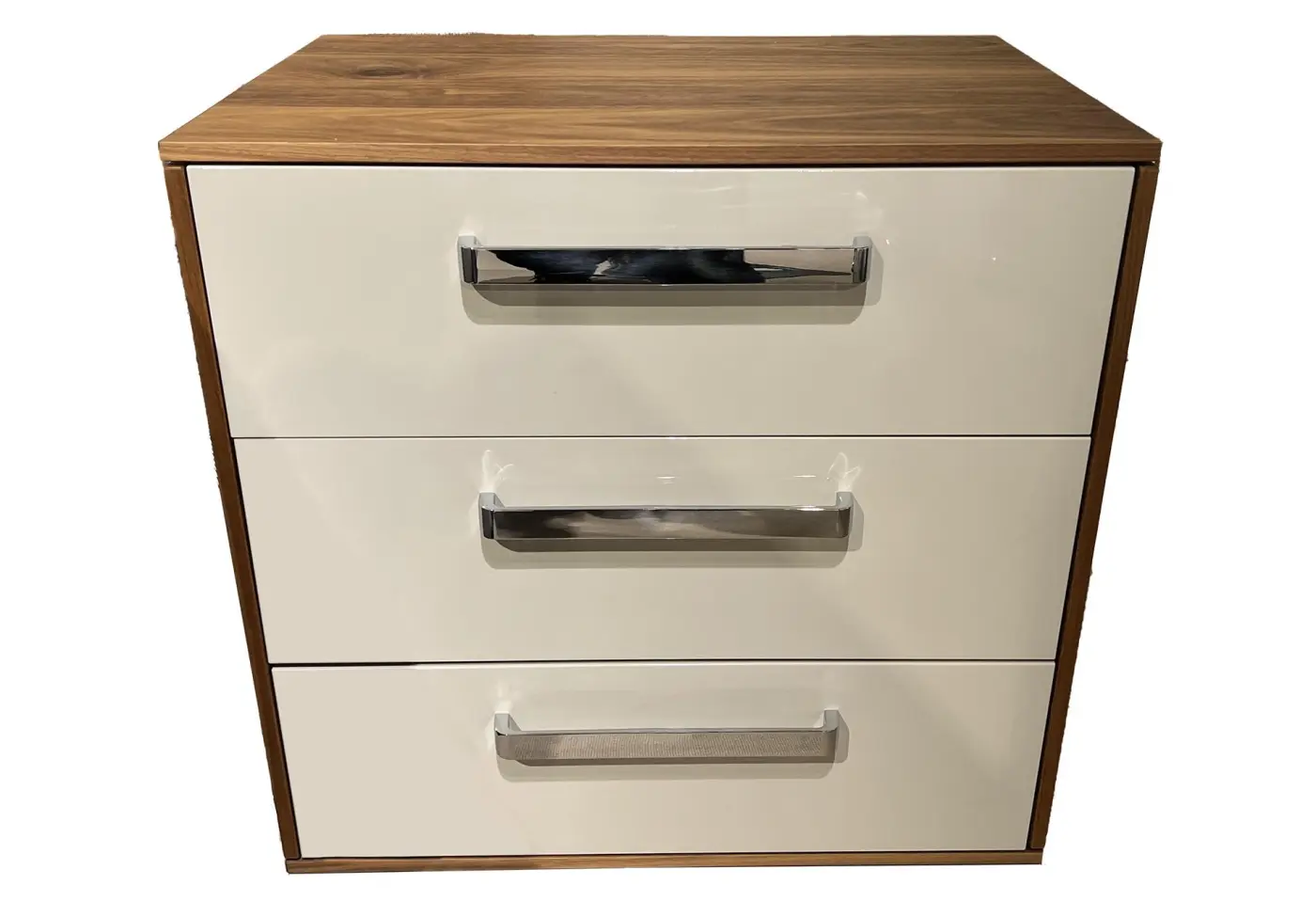 Konsolen-Set Aliga von Musterring Kernnussbaum furniert, Lack Kristallgrau ca. 63x63x43cm