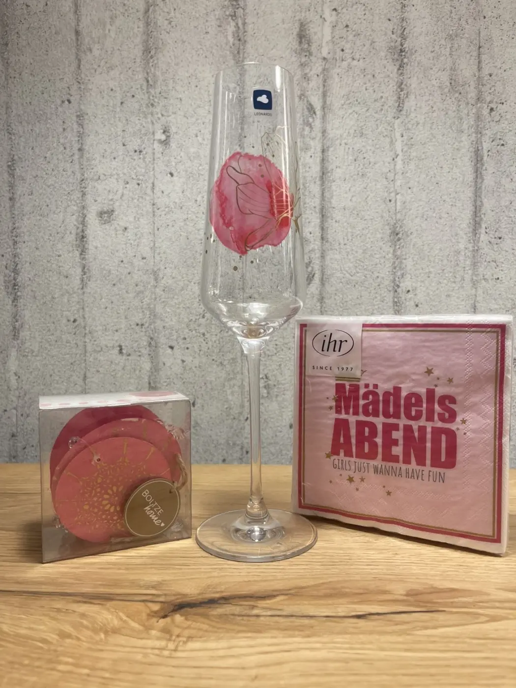 Rosa-Set 3-tlg. Weiss, Rosa