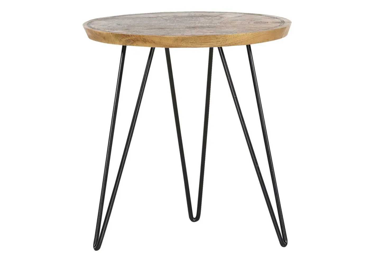 Beistelltisch Yvonand Mango massiv natur, gebeizt und lackiert ca. 46x48cm