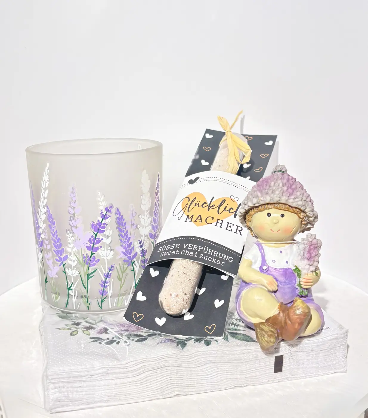 Lavender-Set lila 2990.41 / 25092.0 / 25097.0 / 22099.. Weiss, Lila,Grün, Gelb, Schwarz, Grau, Beige, Rosa, Braun Glas, Papier, Karton,Keramik