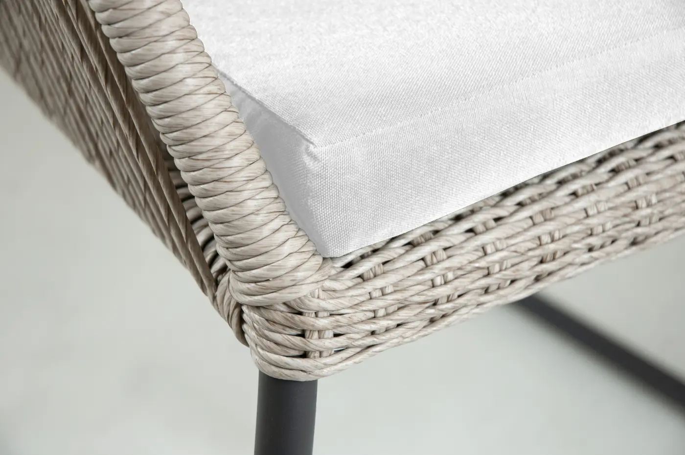 Armlehnsessel 17145.. Twisted beige 40 Outdoorstoff Geflecht ca. 60x92x47cm