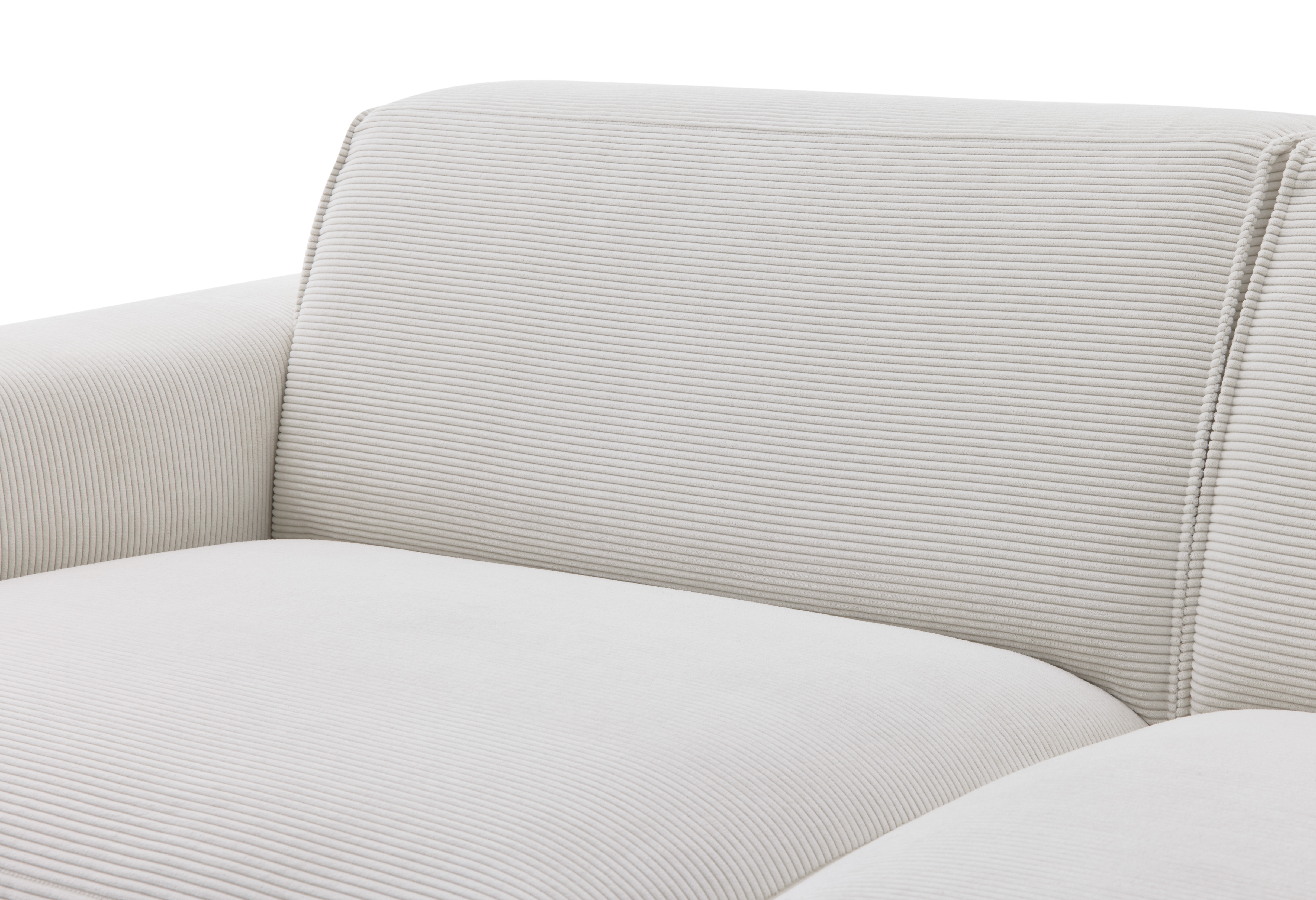 Polstergarnitur Roomio No. 4100 von Roomio Stoff Feincord weiss ca. 285x189cm