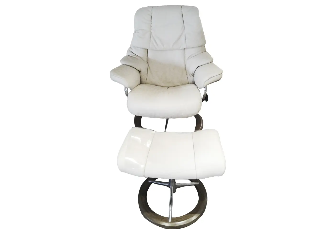 Ruhesessel Reno M Paloma Vanilla 094 14 von Stressless Leder ca. 83x100x76cm