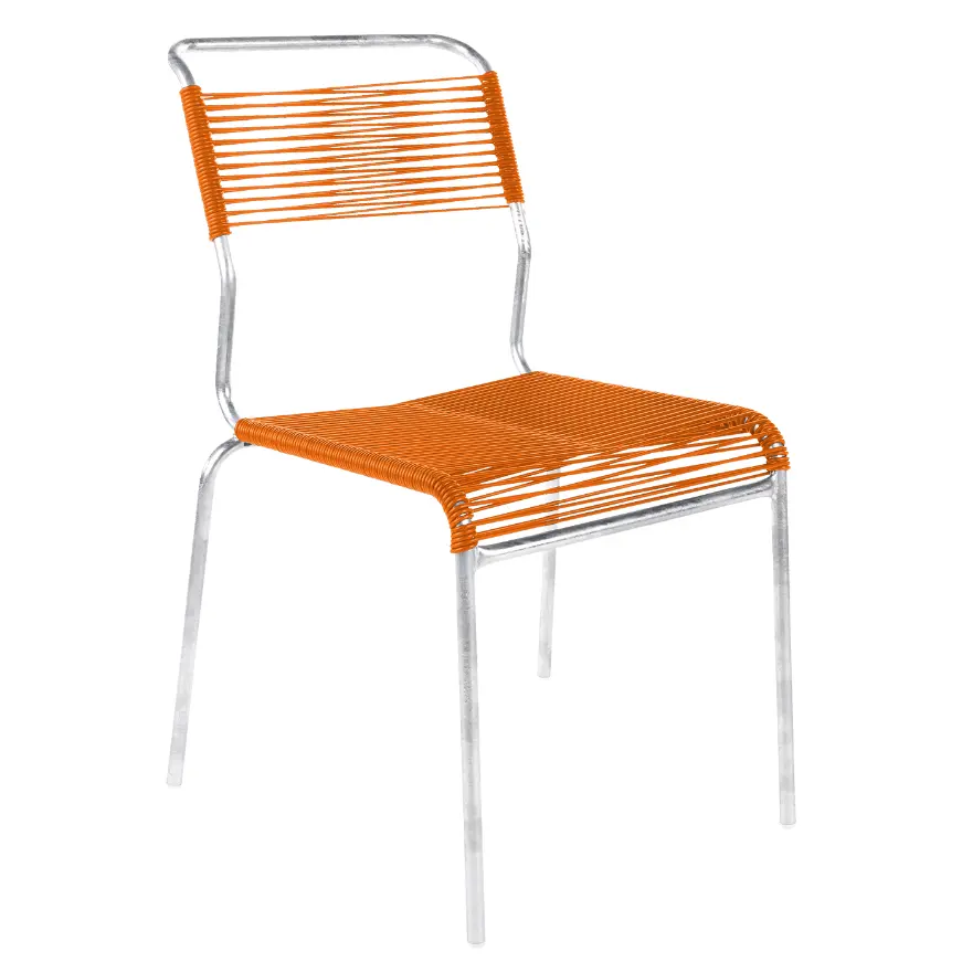 Spaghetti-Stuhl Säntis Orange von Schaffner Kunststoff ca. 44x85x61cm