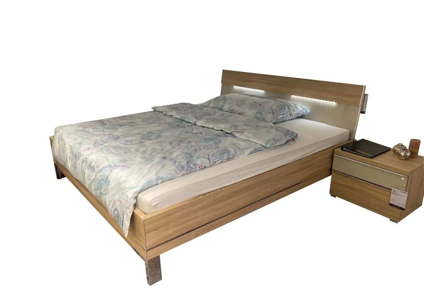 Bett 3554.2 Dekor Sonoma Eiche ca. 188x180x200 x44cm