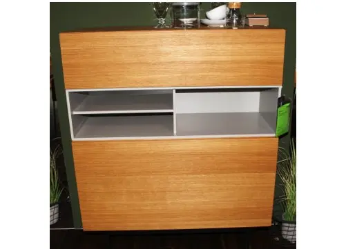 Sideboard 8420 Eiche Furnierholz geölt, Lack fango ca. 99x125x42cm