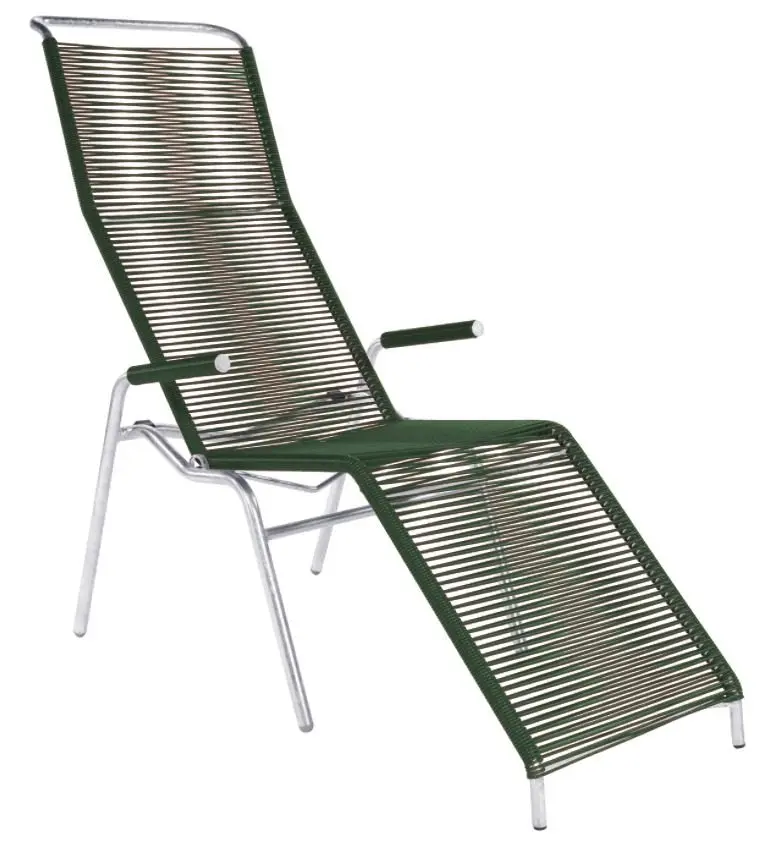 Spaghetti-Liege Säntis Tannengrün von Schaffner Kunststoff ca. 184x64x45cm