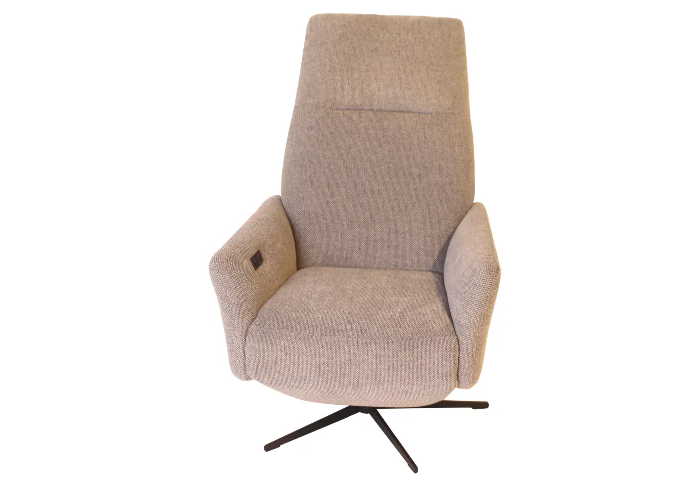 Drehsessel Bennau grau Stoff ca. 79x118x91cm